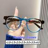 New Retro Reading Glasses For Men Women Fashion Casual Blue Light Blocking Eyewear Prescriptions Vintage Oval Frame Presbyopia