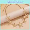 Fashion Female Waist Chain With Starfish Design In Gold And Silver For Beach Party Wear
