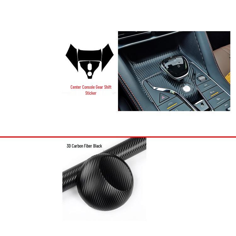 BYD Song Plus Interior Stickers: Carbon Fiber Anti-Scratch Console Gear Shift Wrap (Fits 20 Models)