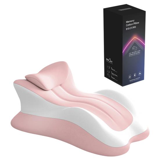 Couples Butt Cushion 3D Curved Wavy Back Cushion Multi-Position Support Memory Foam Wedge Pillow for Bed Lying And Sitting Couples Intimacy