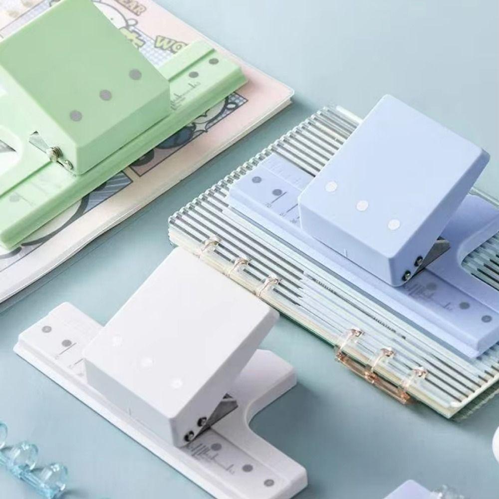 DIY Пробойник для бумаги 3 отверстия Punch для loose leaf 6 листов Пробойник для переплета Школьный Офисный