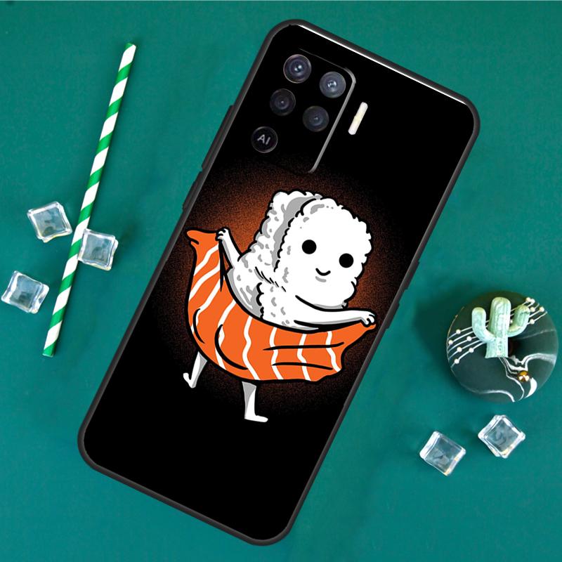 Sushi Case For Oppo A80 A40 A60 A16 A76 A96 A91 A15 A17 A74 A94 A54 A57S A18 A38 A58 A78 A98 Cover