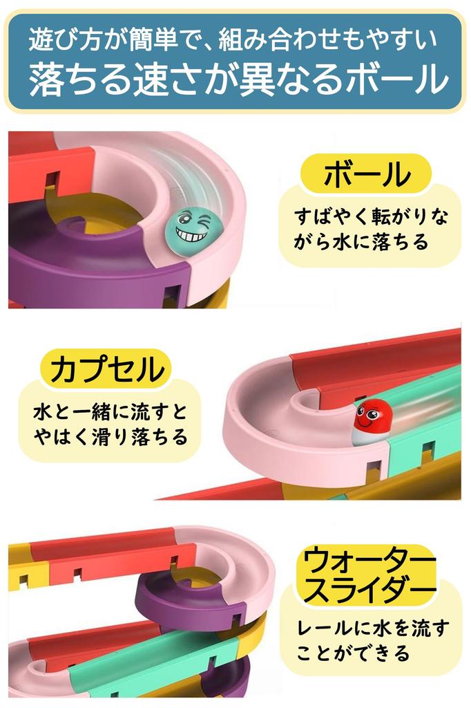 JUYEE Bath Water Water Shower DIY Combination Popular Birthday Gift for Boys and Ages and 5 Toys, Play, Wheel, Toy, Rail, Duck, Girls, 3, 4, (44