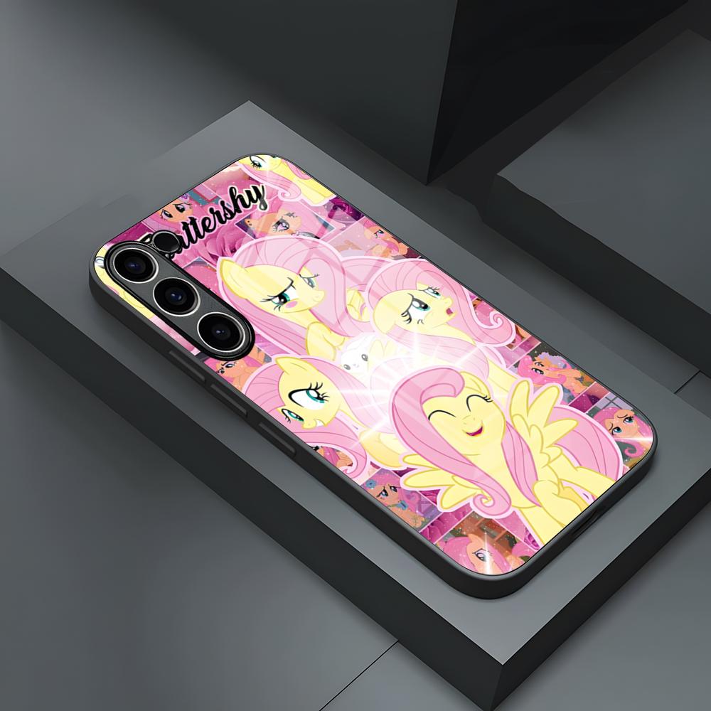 Мой мультяшный чехол для телефона Маленькие Понни для S25 Ultra Samsung S26 S23 S24 Fe S22 S20 S21 Plus A54 A34 A53 A16 Стеклянная крышка