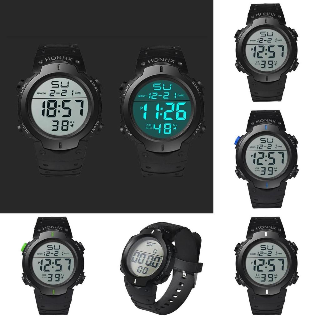 Стильные электронные часы Honhx для студентов с большим 50-мм дисплеем и функцией мирового времени