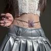 Elegant Multilayer Pearl Waist Chain Butterfly Belly Chain Retro Y2k Waistband  Dress Accessories