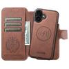 SUTENI Q-05 For iPhone 17 Case Detachable Wallet Stand Litchi Texture Leather Flip Phone Cover