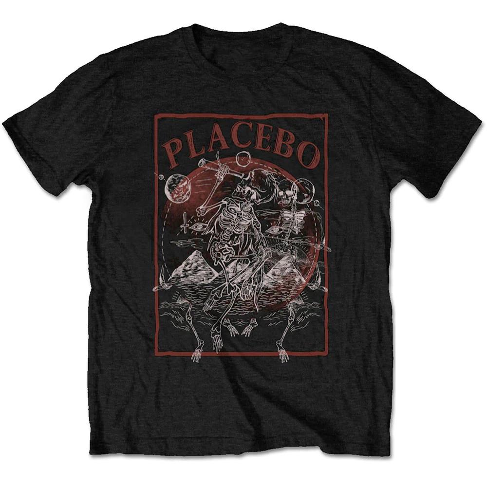Placebo Band Черная футболка Хлопок Унисекс S-5XL Короткий рукав Унисекс Футболка