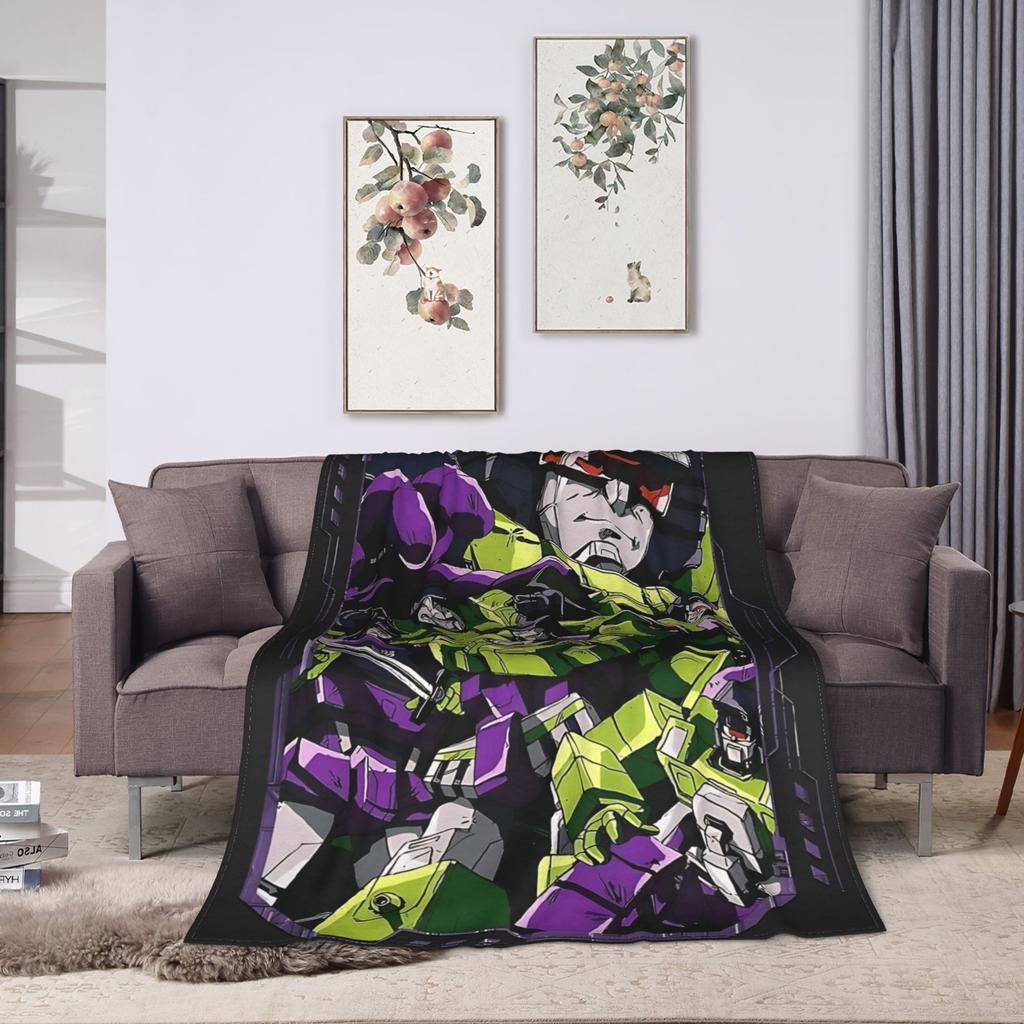 T-Transformers Mighty Devastator Blanket Quality Soft Warm Throw Blanket Winter Kids Couch Chair Sofa Bed Aesthetic Bedspread