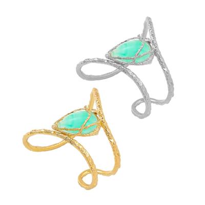 Модный винтажный текстурированный браслет-капля с обмоткой в виде виноградной лозы, элегантный аксессуар из золотого сплава для модных женщин