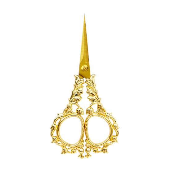 Vintage Carved Flower Scissors Heavy Duty Stainless Steel Sharp Blade Multipurpose Tailor Scissors DIY Embroidery Arts Crafts Crochet Yarn Scissors