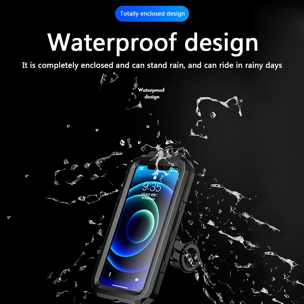 Водонепроницаемый держатель для мобильного телефона для мотоцикла, вращающийся на 360 градусов, регулируемый, для зеркала заднего вида, с сенсорным экраном