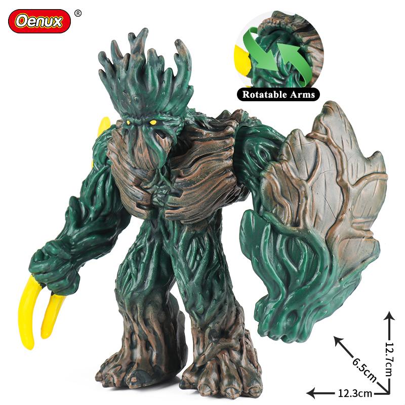 Oenux Original Savage Dinosaurs Myth Dragon Animals Model Fire Bull Octopus Monster Crab Action Figures Kids Collection Toy Gift