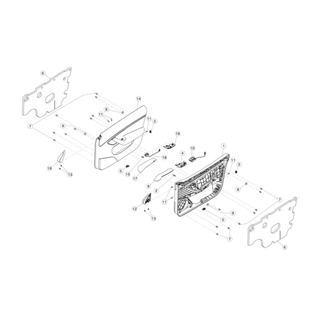 Переключатель стеклоподъемника передний левый для Model 3 M3 2016-2020  1081037-01-F