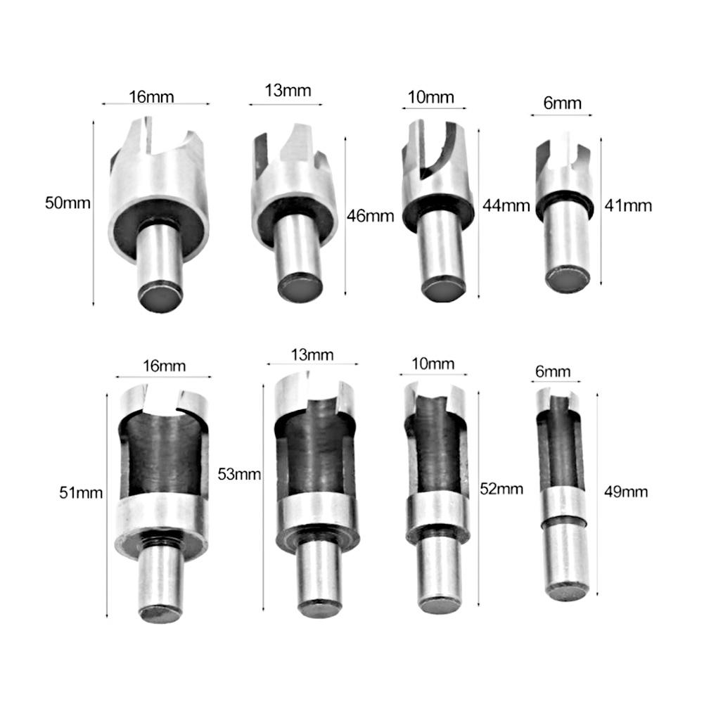 8 шт. / Набор из углеродистой стали, резак для дерева, 10 мм, круглый хвостовик, сверло, аксессуар