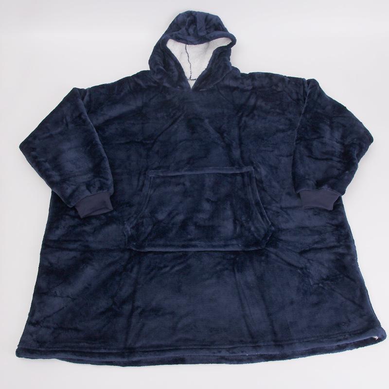 Унисекс флисовый плед-пуловер с капюшоном для тепла на улице и защиты от холода