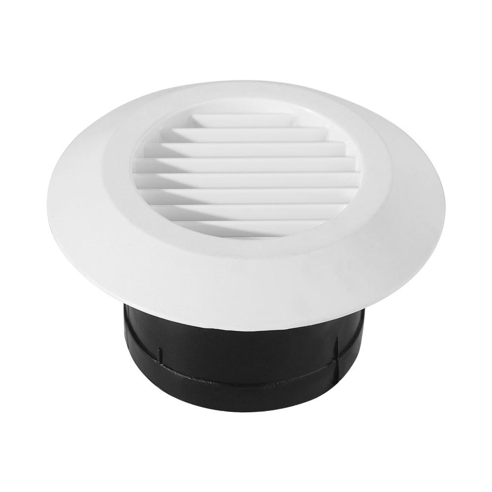 Adjustable Round Air Vent Extract Valve 75-200mm Plastic Air Vent Extract Valve Grille Wall Mount White