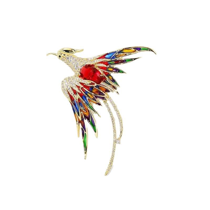 Phoenix Brooch: Luxury Women's Suit Accessory for Weddings & Special Occasions - Unique New Year Gift