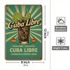 Cuban Libre Metal Sign - 19.81x29.97cm Vintage Rum Cocktail Decor for Bar & Home