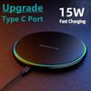 Wireless Charger 15W For iPhone 15 14 13 12 X Pro Max Induction Fast Charging Pad Dock Station For Samsung S23 S22 Xiaomi Huawei