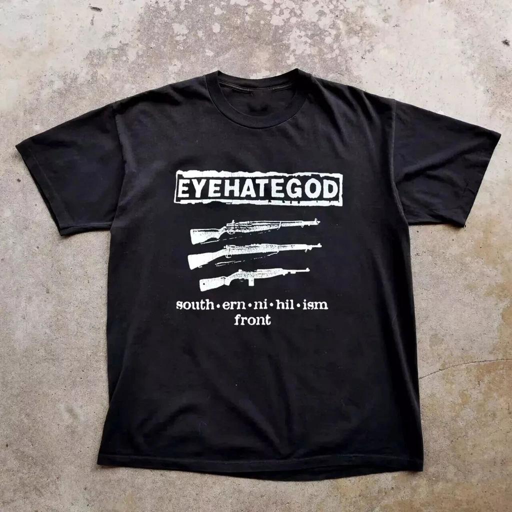 Y2k Винтажная Панк Короткий Рукав VTG Eyehategod Тур 2009 Отсутствие Все Размеры Подарок Футболка Графический Принт Хлопковая Футболка Унисекс