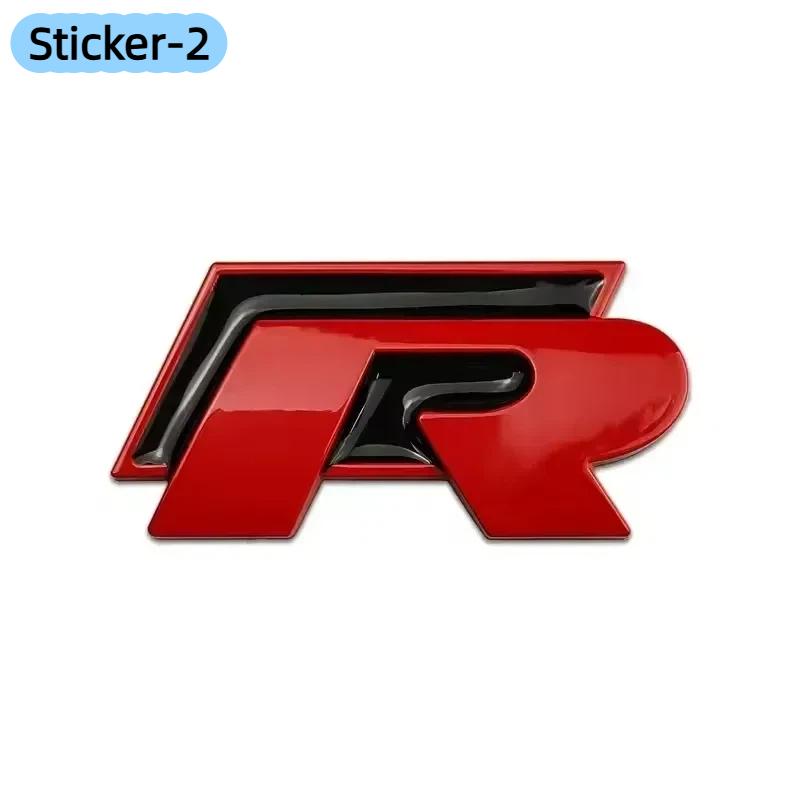 3D Metal R Emblem Car Trunk Badge Sticker for G-olf R Line P-olo P-assat J-etta T-ouareg