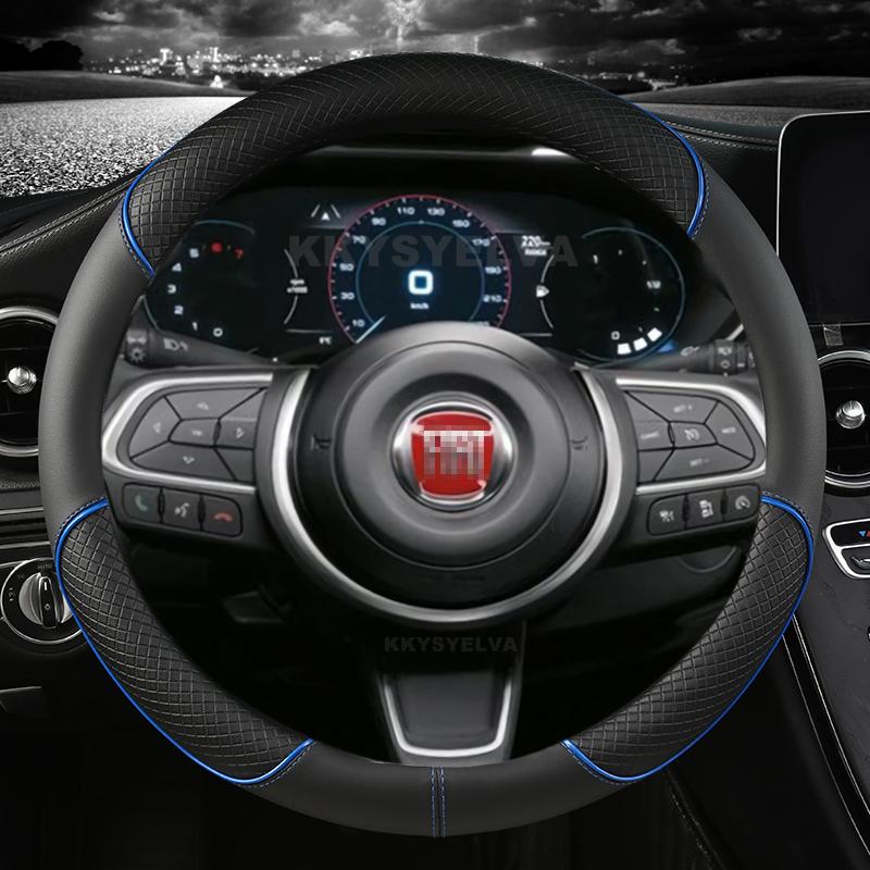 Чехол на руль автомобиля из ПУ кожи 38 см 15" для Fiat Tipo Fullback Strada Toro Doblo Freemont Bravo Stilo Автоаксессуары