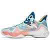 Crazy Tide 4 Slip Resistant Shock Absorbing Durable Mid-Top Basketball Shoes Men Sneakers White Blue Pink 112231106-2