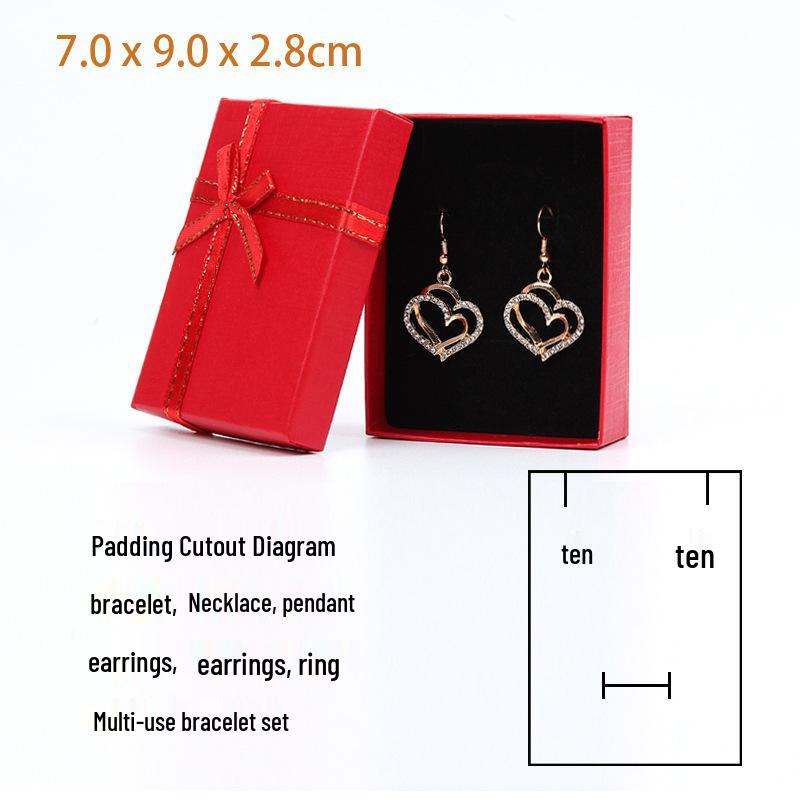 Подарочная коробка для украшений с золотой окантовкой: 7x9x2.8 Упаковка для ожерелья