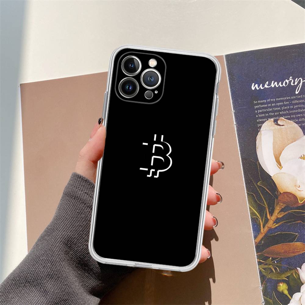 Чехол для телефона Bitcoin для iPhone 17 16 15 14 13 12 11 Pro Max Plus Мягкий чехол Персонализированный Сделай сам