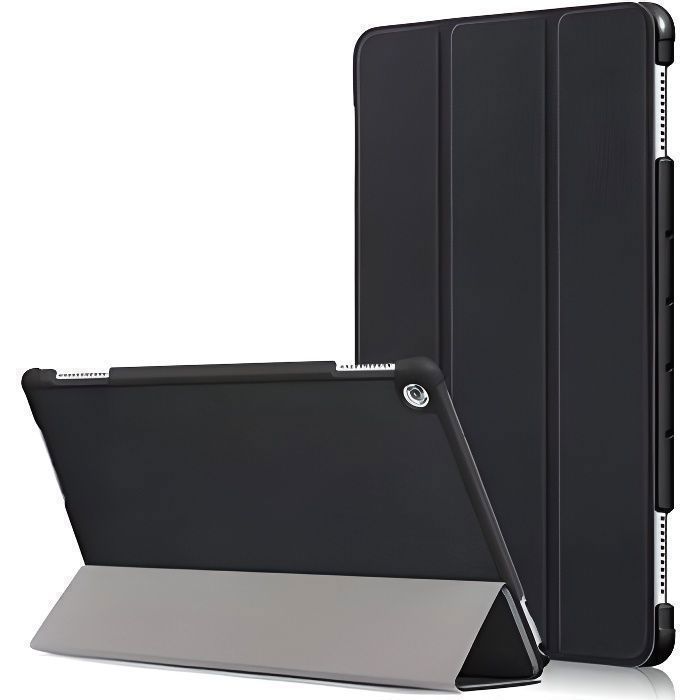 Чехол-книжка - Huawei - Mediapad M5 lite - Черный - Трехскладной - Будильник/Сон
