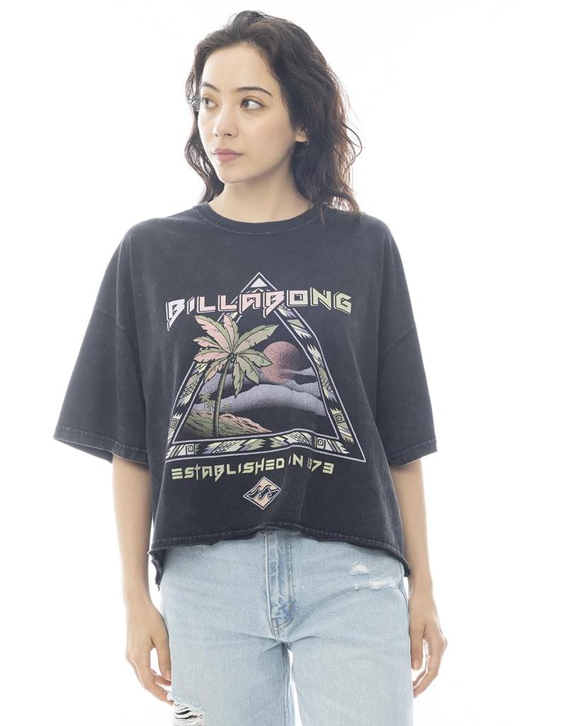 Billabong Modern Graphic Wide Loose Cropped Tee Women's
