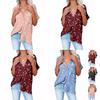 Starry Print Chiffon Blouse With Button Front For Casual Summer Wear
