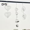 Metal Bird Reflector Wind Spinner Double-Sided Highly Reflective Indoor Outdoor Garden Yard Farm Hanging Love Heart Spiral Bird Deterrent Ornament