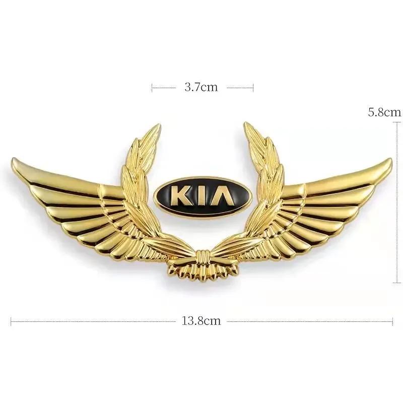 AIK1 For KIA  Soul RIO Seltos Optima Sportage K3 K5 Ceed Niro Cerato 3D Metal Car Decor Body Wing Stickers Emblem Decal Accessories
