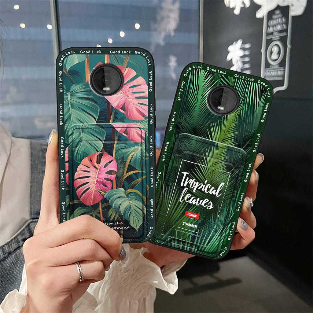 Silicone Fashion Design Phone Case For MOTO Z4 Play Full Wrap Shockproof Cute Card Slot TPU Soft Case Cartoon Back Cover