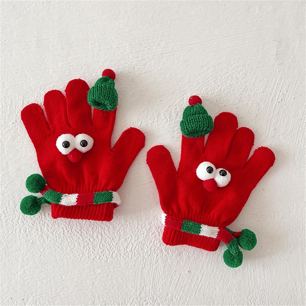 Christmas Party Gloves for Various Ages Soft Knitted Gloves Lovely Festival Theme Hand Gloves/Socks for Family Member