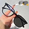 Модные квадратные очки с блокировкой синего света, сверхлегкие фотохромные солнцезащитные очки для отдыха на природе, с небольшой оправой для мужчин и женщин, очки для вождения