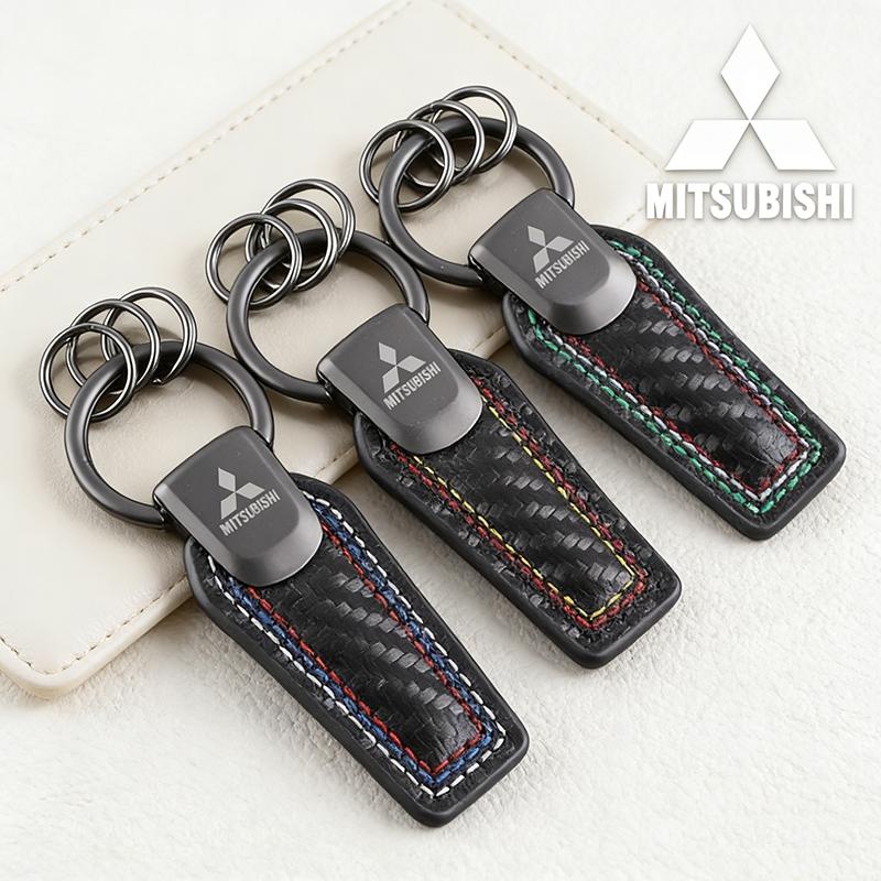 Подвеска-брелок для ключей автомобиля из углеродного волокна для Mitsubishi ASX EVO Lancer Montero Mirage L300 Outlander L200 Держатель цепочки для брелоков