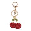 Брелок для ключей Cherry в форме вишни, милый модный автомобильный брелок с кольцами для ключей, крючок, милый брелок для ключей