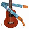 MUSIC Original Design Retro Fog Soft Cotton Genuine Leather Ukulele Strap Ukulele Shoulder Strap 1 Branded Strap FIRST® "Dawn Garden" & (Includes