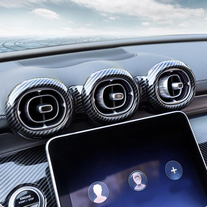 ABS передняя сторона задний ряд кондиционер вентиляционное отверстие крышка рамка накладка для Mercedes-Benz C-Class W206 C180 C200 C300