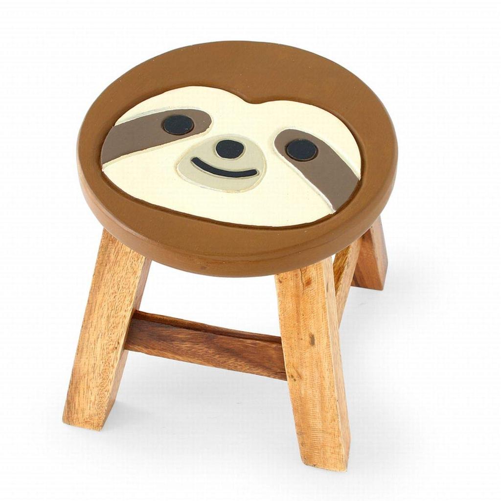 Деревянный стул Sloth Round Stool Brown Tomo.cop Гавайский/Натуральный/Курортный (Лень)