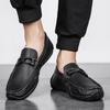 Fashion Brand Men Casual Leather Loafers Shoes Fashion Designer Slip on Boat Shoes Mens High Quality Daily Commute Casual Driving Shoes