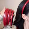 2024 Retro Hong Kong Style Red Lacquer Headband: Advanced Angora Women's Hair Accessory