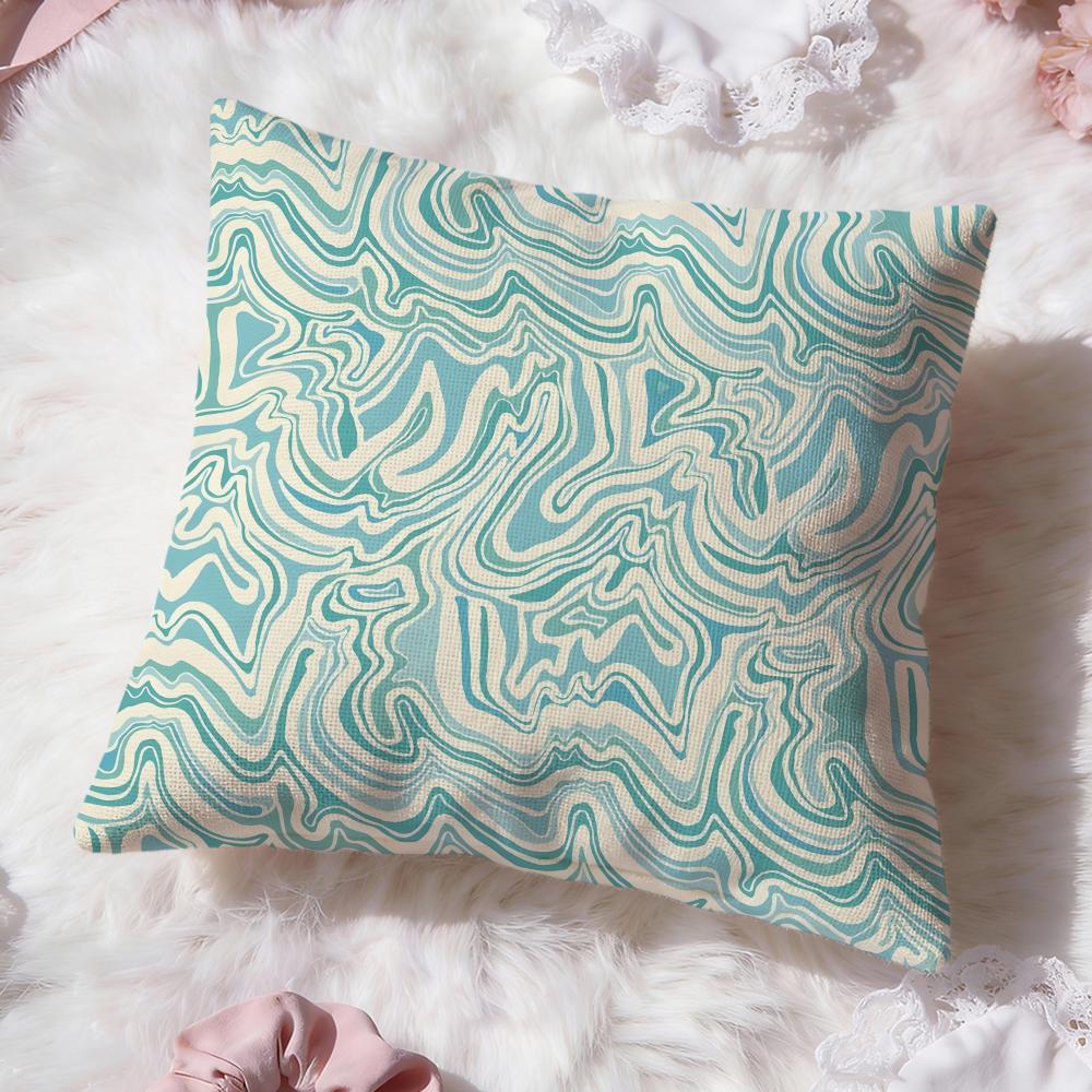 Wave pattern Cushion Cover Premium Comfort Reversible Pillow Cove Two in One Design for Any Room Car Interior