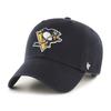 Casquette Décontractée - 47 Brand - CLEAN UP - Pittsburgh Penguins - 100% Coton - Noir