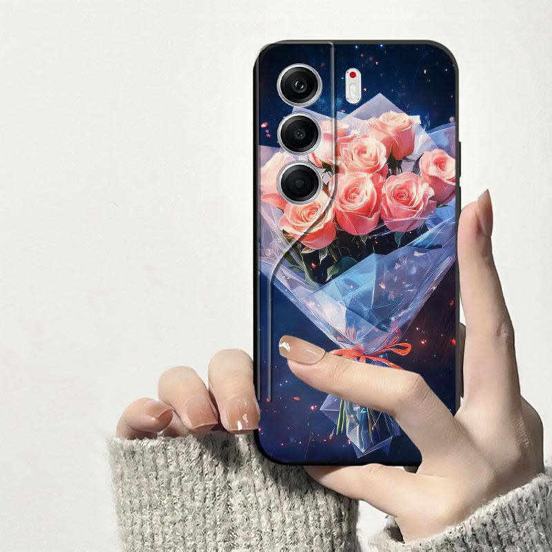 Для Tecno Camon 40 Pro 5G / CM7 Чехол-бампер Мягкая силиконовая задняя крышка Для Tecno Camon 40 / CM5 Черный ТПУ Ударопрочный чехол для телефона