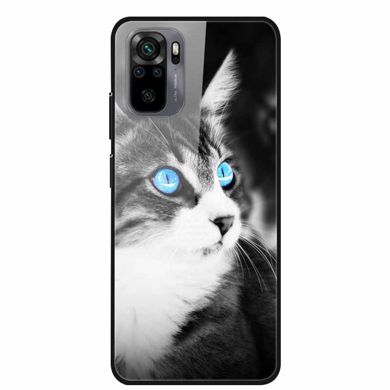 Закаленное Стекло Чехол для Redmi Note 10 Pro Чехол Жесткий Чехол для Xiaomi Redmi Note10 5G Чехол для Телефона Note10 Pro Fundas Бампер из ТПУ