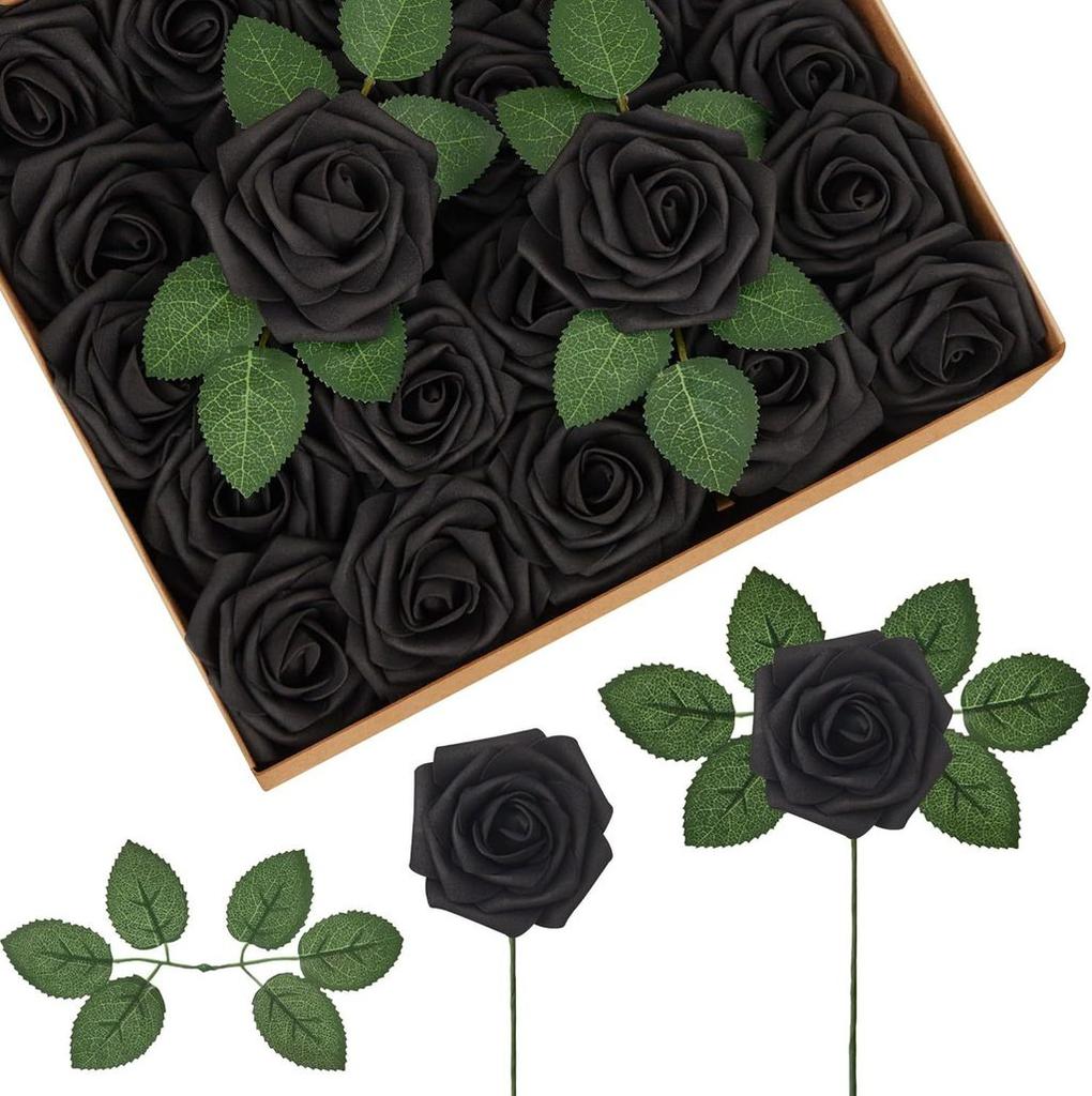 Foam Rose Flower Wedding Centerpiece Accessories With Stem For Home And Outdoor Decor